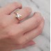 Ροζ χρυσό μονόπετρο δαχτυλίδι Κ9 με ζιργκόν